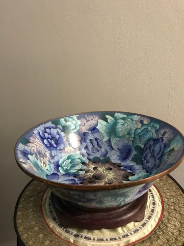 Cloisonne coupe bol - cloisonne, vase