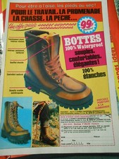 Publicité Advert 1980 Bottes 100 % Waterproof chasse pêche
