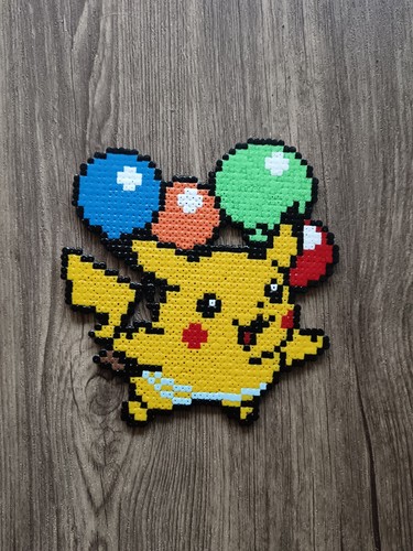 Pixel art pikachu perles - pixel,