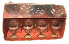 ANCIEN SERVICE ENSEMBLE DE 4 VERRES DUROBOR CHEESEPARTY