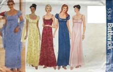 V👗 5830 PATRON BUTTERICK VINTAGE 5 CREATION ROBE ESPRIT EMPIRE 40 AU 44