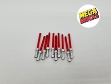 LEGO LOT 10 X SABRE LASER ROUGE TRANSPARENT REF 86132 / 28697 *NEUF*