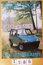CHATENET LA CHATELAINE Voiturette sans permis Prospectus 2 pages Fr 1987?