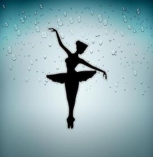 Autocollant sticker voiture chambre enfant danse danseuse ballerine mural r2