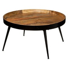 Table Basse Ronde Design "Siwan" 70cm Naturel