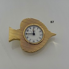 Pendulette de Bureau / à Poser Quartz - Pique - Laiton Doré - Jaccard