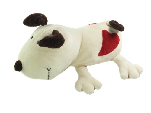 Doudou peluche chien blanc - doudou,