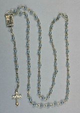 BIJOU RELIGIEUX - CHAPELET PERLE BLEU