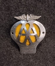 Ancien Insigne AA Royaume Uni Automobile Association Milieu XXe