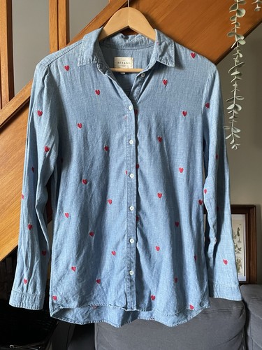 Sézane chemise bleu - , brodé