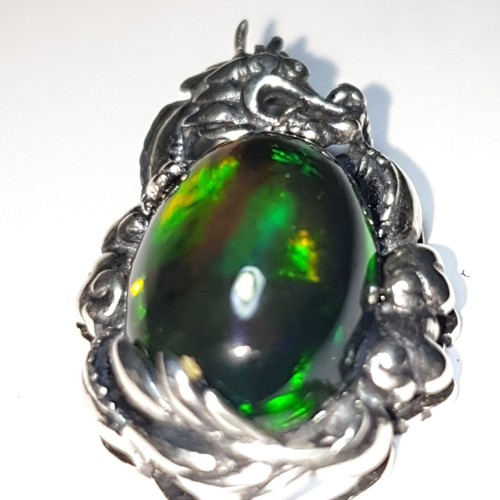 Pendentif argent s925 opale - et,