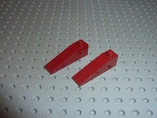 2 x LEGO DkRed Slope Brick ref