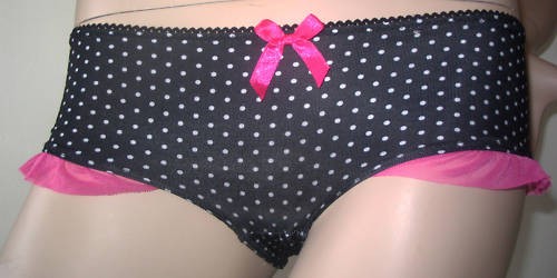 Boxer shorty noir pois - à,