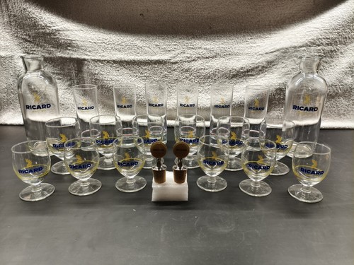 Lot verres ricard - tubes, 6