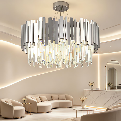 Lustre cristal plafonnier - lustre, en