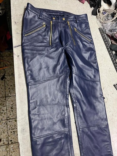 Pantalon cuir motard - en,