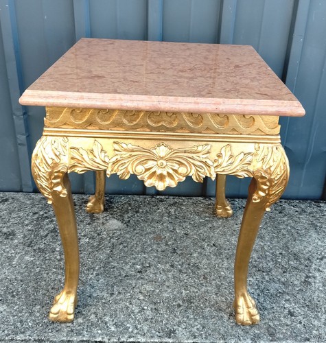 Table appoint bois doré - d,