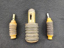 Lot x3 anciens appeaux cuir