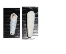 Fève ancienne 1ère époque Couffin lien bleu 3,3 cm