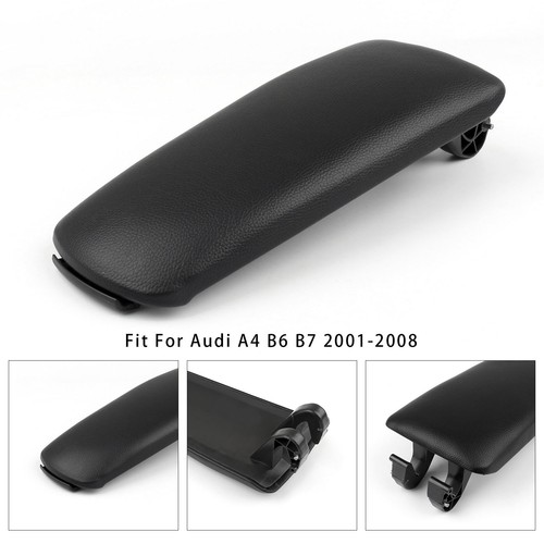 Cuir noir accoudoir console - cuir,