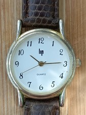 Montre LIP Quartz - Ø 2,7 Cm - DAMART - Cadran Chiffres Arabes & Bracelet Cuir 