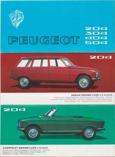 Catalogue / brochure Peugeot 204/304/404/504 09/1969 France