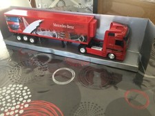 NEW RAY 1:43 CAMION MERCEDES BENZ + REMORQUE DENTRESSANGLE