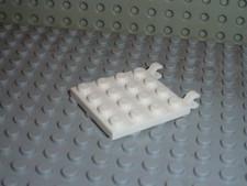 LEGO white Plate 4 x 4 with Two Clips ref 47998 /Set 4441 4429 3189 4204 ...