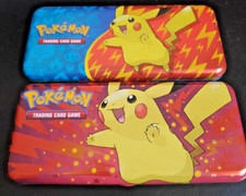 Lot de 2 Trousses Métal Pikachu Pokémon Rentrée Scolaire [VIDE]