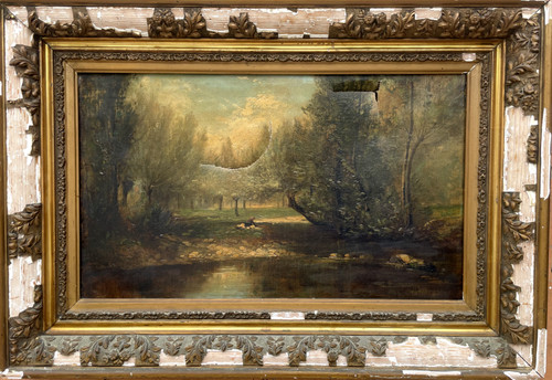 Très vieux tableau huile sur