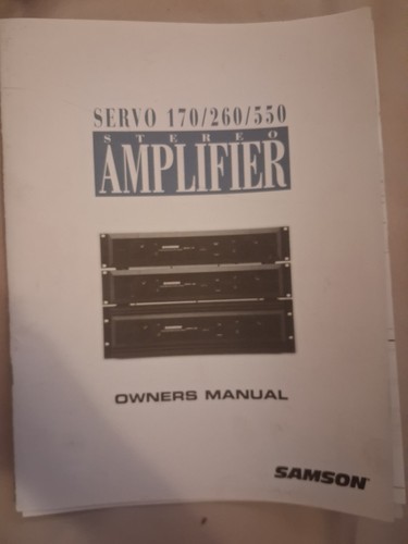 Samson stereo amplifier servo - samson,