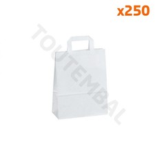 Sac papier kraft blanc - , à
