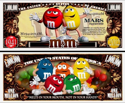 Billet de collection - m&ms,
