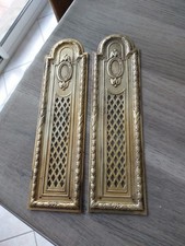 2 Plaques  anciennes De Propreté pour porte en laiton doré 
