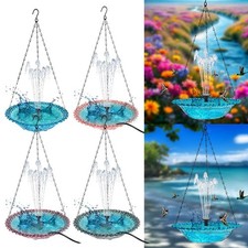 Bain d'oiseaux avec fontaine solaire résistant aux intempéries extérieur jard