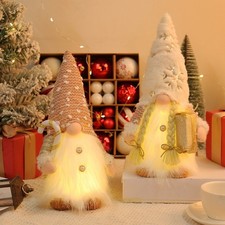 Gnome ornement décoration de noël éclairé esthétique table pièce maîtresse décor