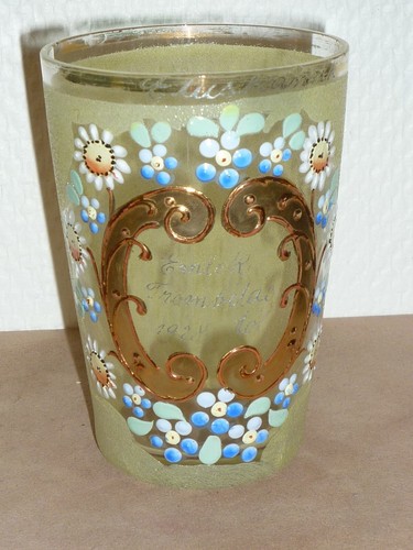 Ancien verre gobelet - verre, en