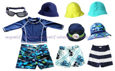 Baby Infant Boys Swim Shirt Hat Pants Summer NWT ~Fast Ship