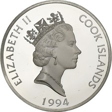 [#1116447] Cook Islands, Elizabeth II, 10 Dollars, 1994, Franklin Mint, BE, Silv