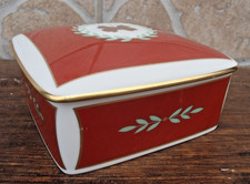 BONBONNIERE BERNARDAUD "Papillons sanguine" porcelaine Limoges