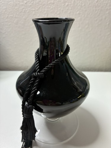 Partylite bud vase black glass - partylite,