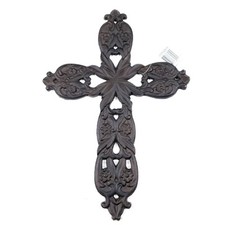 NEW 13" Cast Iron Ornate Cross