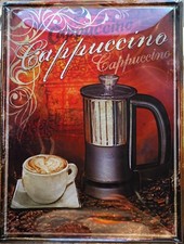 Plaque métal vintage café