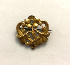 Ancienne broche Fleurs en