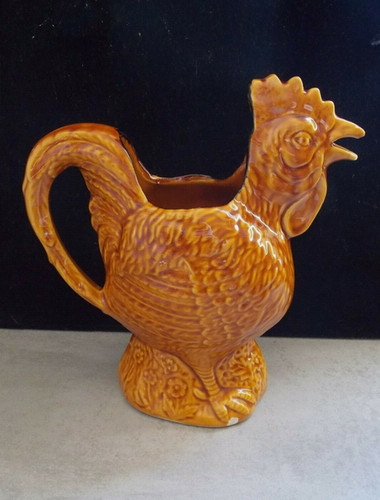 Ancien pichet coq barbotine - coq,