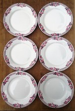 Assiettes plates anciennes, en faïence, manufacture Céranord St Amand