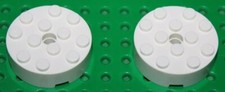 2 x Lego White Brick Round 4x4 ref 87081 set 75342 60080 70505 75244 Tantive IV