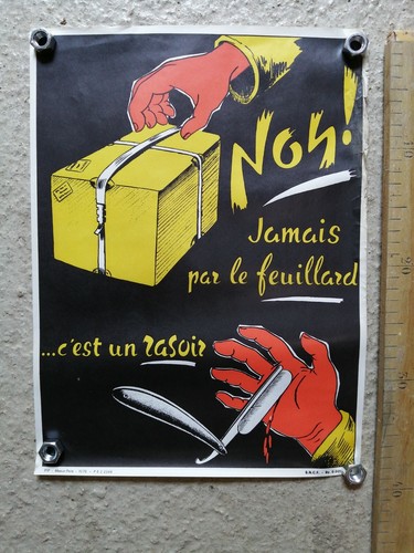 Affiche sécurité sncf 1975 - affiche,