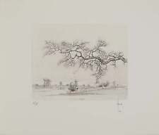 Bernard LOUEDIN : Epines gelées, Gravure signée