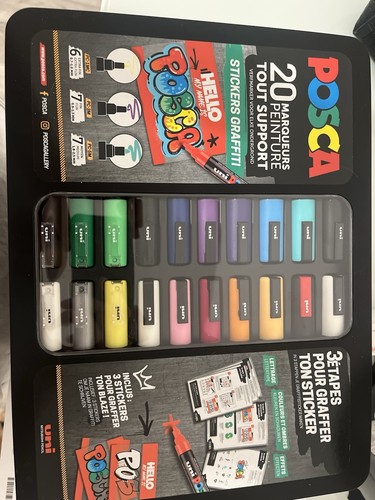 Posca malette stickers - -,